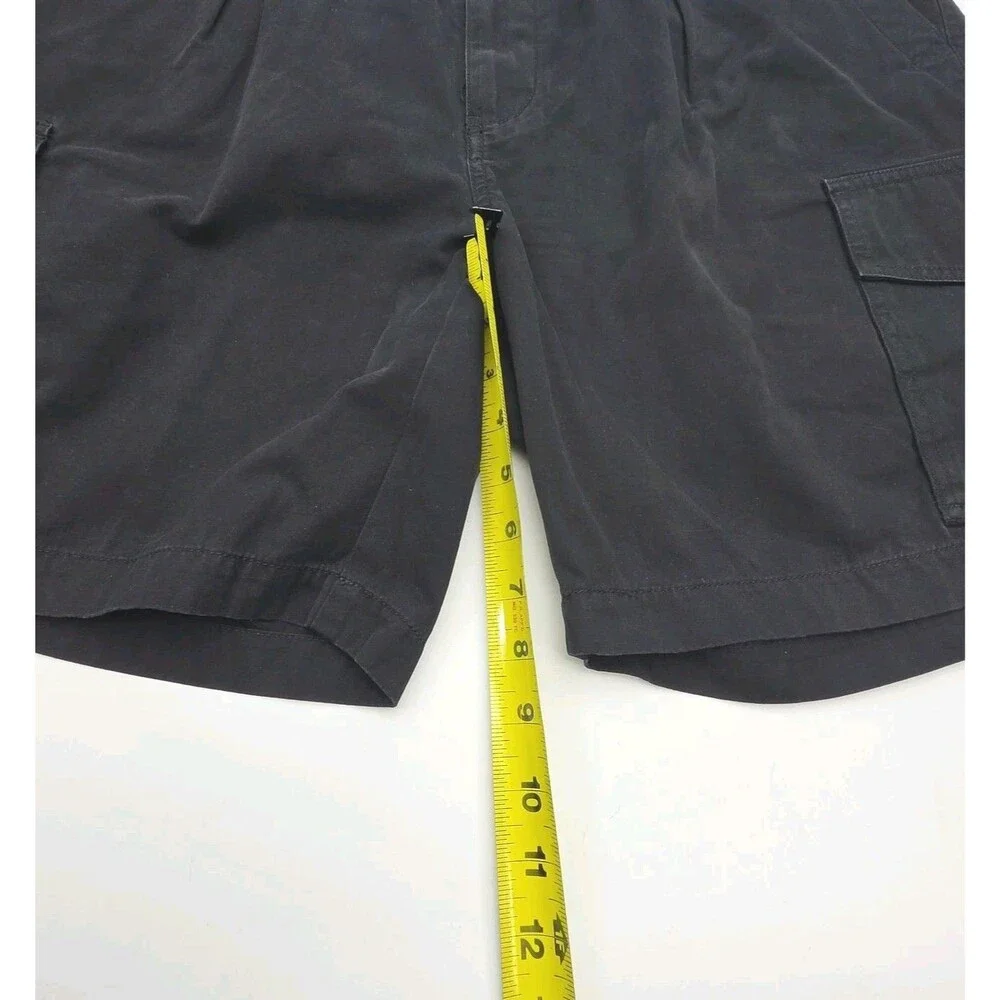 Tommy Bahama Cargo Shorts Black Men Sz Large Elastic Waist 8